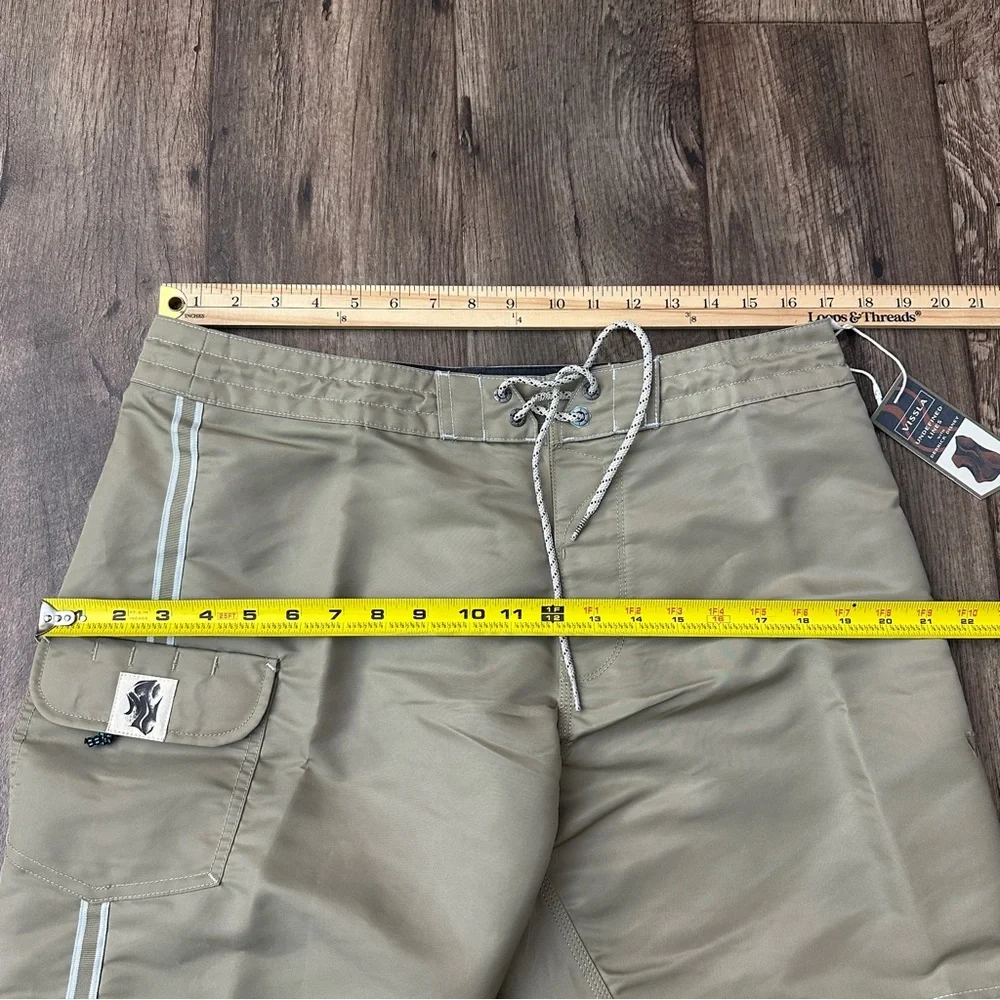 Vissla Nylon Summer Swim Shorts Men’s Size 33 Khaki
